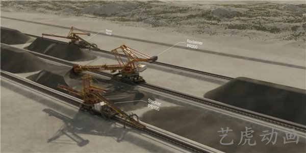 重工業(yè)建設交通運輸鐵路擴建工程施工動畫 (2)